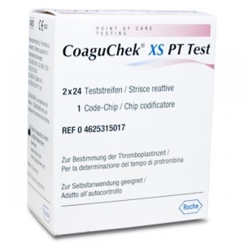 COAGUCHEK XS PT TEST STRP 24/V