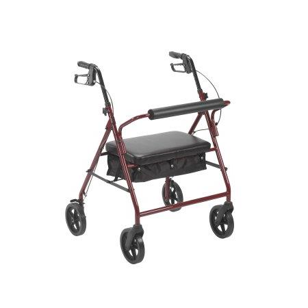 ROLLATOR BARIATRIC RED STEEL