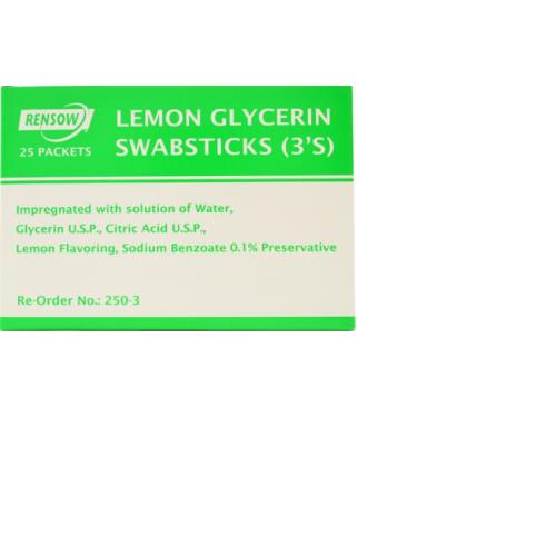 LEMON GLYCERIN SWAB 75/BX