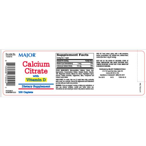 CALCITRATE W/ VIT D CAPS 100/B