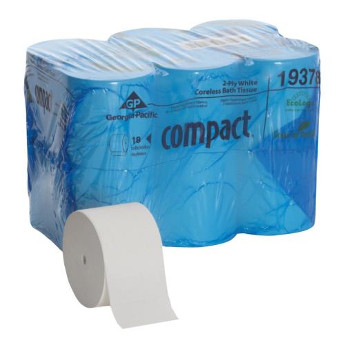 TOILET TISSUE CORELESS 2PLY