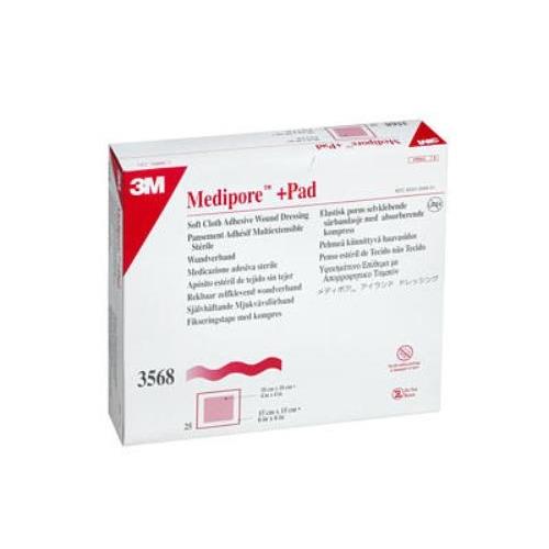 MEDIPORE PLUS PAD ADH 3.5"X8"