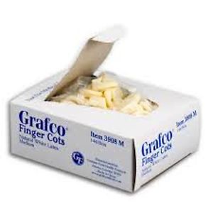 FINGER COTS LATEX MED 144/BX