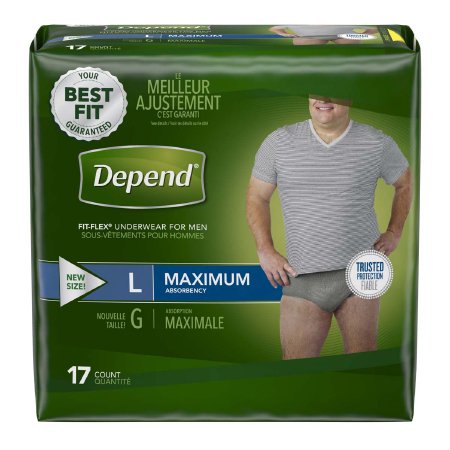 UNDERWEAR DEPEND MAX ABSORB LG