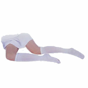 STOCKINGS KNEE MD LONG WHITE