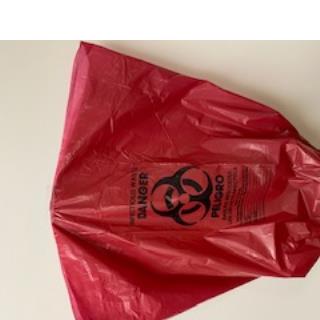 BAGS BIO-HAZARD RED30X36 1.3ML