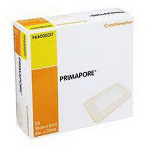 PRIMAPORE ADH DRSG 6X3-1/8 20/