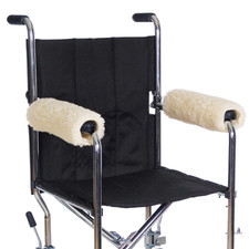 WHEELCHAIR ARM PADS SHEEPSKIN