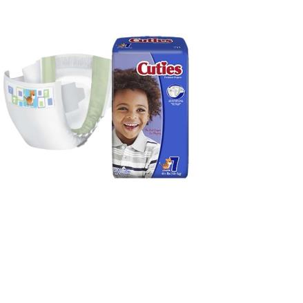 DIAPERS BABY CUTIES SZ 7 80/CS