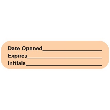LABELS OPENED/EXPIRED ORANGE