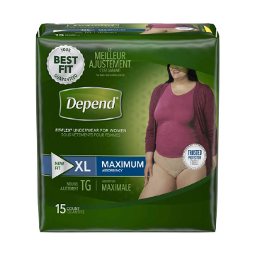 UNDERWEAR DEPEND MAX ABSORB XL