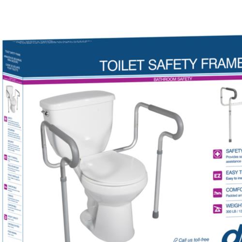 TOILET SAFETY FRAME,PADDEDARMS