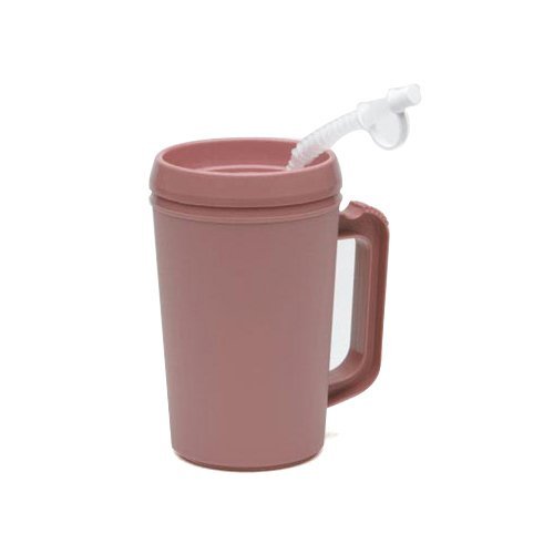 PITCHER INSULATED W/STRAW ROSE