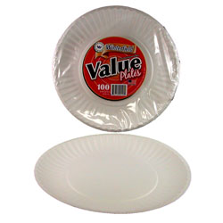 PLATES PAPER UNCOATED 9"